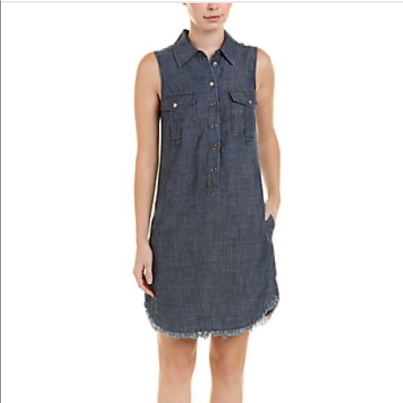 Trina Turk Dresses & Skirts - Trina Turk Stand-Up Collar Linen-Blend Shirtdress